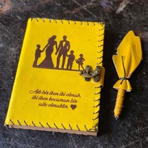 Aşk Biz İken İki Olmak Deri Defter