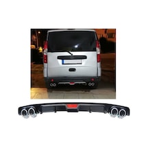 Fiat Doblo D2 Uyumlu Body Kit Difüzör 4 Çıkış Siyah Yuvarlak