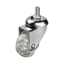 Hubrendy Çer Hts 302 - 50x20 Mm Şeffaf Makaralı Vidalı Teker