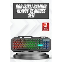 Mey İthalat Işıklı Q Klavye Mouse Seti Siyah Gaming Klavye