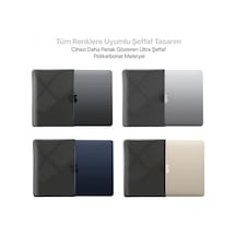 Macbook Air 15,3 İle Uyumlu M5 A3448 M4 A3241 M3 A3114 M2 A2941 Polikarbonat Sert Koruyucu Çizilme Ve Darbe Önleyici Kılıf Siyah Şeffaf, 15 İnç 2023-2026