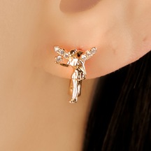 Lekka Design Kadın Kararmaz Lüks Melek Küpe