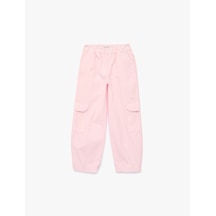 Koton Pamuklu Kapaklı Rahat Kesim Kapaklı Cepli Jogger Pantolon Pembe 6skg40012ad Gül