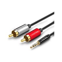 3.5mm Aux To 2 Rca Ses Kablosu 10 Metre Diğer
