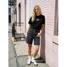 LTB Minimal Baskılı Relaxed Siyah T-shırt