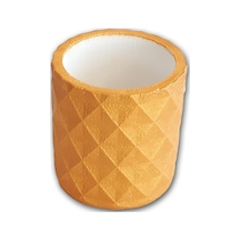 Gold Çiçek Saksısı Dekoratif Beton Küçük Saksı Mini Saksı Gold (Altın)