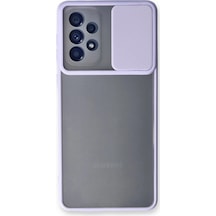 Hnrlıshp Newface Samsung Galaxy Uyumlu  A33 5g Kılıf Palm Buzlu Kamera Sürgülü Silikon - Lila