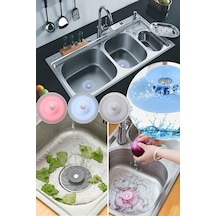 Mutfak Evye Lavabo 2 Kademeli Dokunmatik Lavabo Tıkacı Silikon Çok Renkli