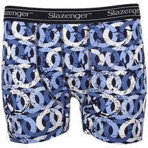 Slazenger Jama Erkek Boxer Iç Giyim Saks Mavi - Beyaz Sx13Be004-417