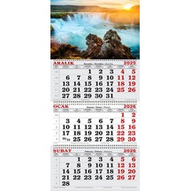 2026 Yılı Gemici Takvimi- Gadafoss Şelalesi İzlanda