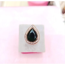 Oriental Kuyumculuk Jewellery Otantik Hürrem Gümüş Yüzük Zümrüt Taşlı Yeşil
