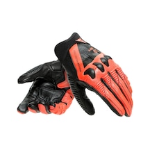 Dainese X-Ride Deri Eldiven Black Fluo Red