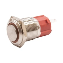 Motorobit 16D-G1Z-E 16Mm Çıkık Anahtarlı Işıklı Metal Buton - Sarı