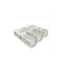 6'lı Beyaz Çekmece İçi Düzenleyici Organizer Set - Çok Amaçlı Dolap İçi Kutu Seti Diğer