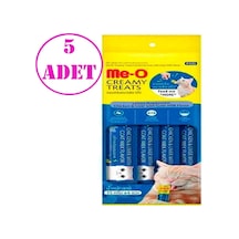 Me-O Creamy Tavuk & Ciğer & Keçi Sütlü Yetişkin Kedi Ödülü 5'li 4 x 15 G