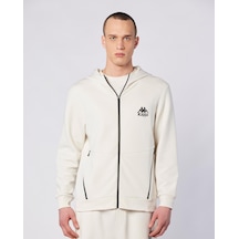 Kappa Fabio Full Zip Erkek Ekru Regular Fermuarlı Eşofman Üstü