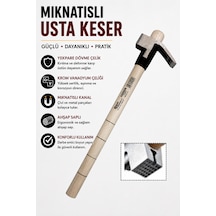 Mıknatıslı Usta Kalıpçı Keseri Ahşap Saplı Krom Vanadyum Dövme Çelik Keser