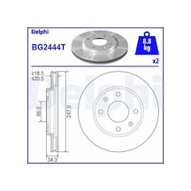 Delphı Fren Dıskı On 4d 247mm P306 P106 P206 94- OC01-DELPHI BG2444T