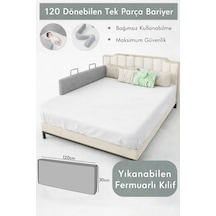 Miralay Yeni Nesil Yatak Bariyeri 120 CM Gri - Boyalı