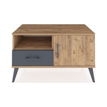 Hyperion Şifonyer 2 Raflı Tek Çekmeceli Tek Kapaklı 88x44x48 Çam-çam/antrasit Çam/antrasit