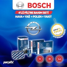 Opel Corsa C 1.4 16V. Bosch  4'Lü Filtre Bakım Seti 2001-2003