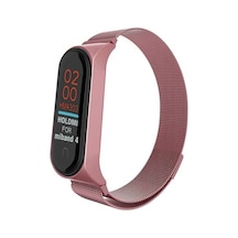 Newface - 169 - Xiaomi Mi Band 4 Metal Mıknatıslı Kordon - Csmo-tex - - Rose