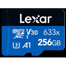 Lexar 256gb Lexar High-performance 633x Microsdxc Uhs-ı, Up To 100mb/s Read 45mb/s Write C10 A1 V30 U3