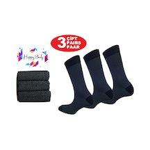 Happy Body HappyBody (Art...: 13371-4) Erkek Penye Pamuklu 3 Çift  Kutulu Siyah