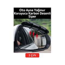 Premium Yüksek Kaliteli Otomobil Ayna Yağmur Koruyucu Karbon Desenli Otomobil Yan Ayna Siper 2 Çift