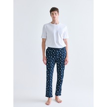 LC Waikiki Lc Waıkıkı Lacivert Standart Kalıp Desenli Erkek Pijama Alt