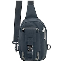 Taktikal 610d Cordura Göğüs Ve Sırt Çantası Siyah Çok Renkli