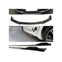 Citroen C5 2000-2008 Gri Şeritli Renkli Ön Lip Ve Yan Marşpiyel Seti