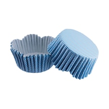 Cupcake Kalıbı Pet Kapsül Dalgalı Kek Kalıbı 65X38 Mm 100 Adet N11.1101