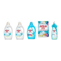 Aquabor Doğal Mineralli Sıvı Beyaz + Sıvı Beyaz + Sıvı Renkliler + 4kg Renkliler + Bulaşık Set 0.75 LT - 2.5 LT - 12 KG 96705511