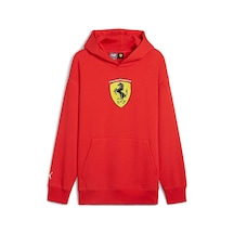 Puma Ferrari Race Bigshield Hdie Erkek Günlük Sweatshirts 62705402 Kırmızı 62705402 Kırmızı