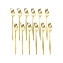 410 Çelik 12 Adet Gold Renk Tatlı Ve Meyve Çatalı Cin611sr-12 Diğer