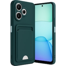 Xiaomi Redmi 13 4g Uyumlu Kılıf Kelvin Kartvizitli Silikon - Koyu Yeşil