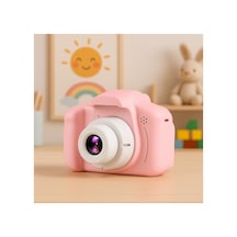 Renkli Mini Çocuk Fotoğraf Makinesi Taşınabilir Kamera Hediyelik Eğlence Pembe - 785803001