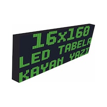 Led Tabela 16x160cm Tek Taraflı Yeşil Kayan Yazı-wifi