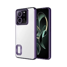 Ardemix Mi 13t Pro Kılıf Kamera Korumalı Logo Gösteren Omega Kapak - Derin Mor Derin Mor