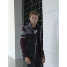 Erkek Slim Fit Siyah Rüzgar Ve Su Itici Termo Iç Astarlı Nefes Alabilen Yelek Ncs Jeans 4514-Siyah