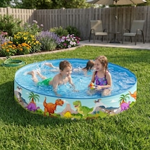 Dinozor Temalı Katlanabilir Çocuk Havuzu 240 Cm X 46 Cm 51508 Çok Renkli