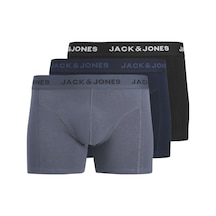 Jack & Jones Erkek 3'lü Boxer Paketi - Jeremiah - 12288829 Navy Blazer