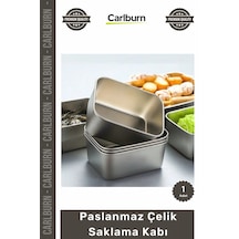 Saklama Mutfak Tipi 135x105x5 Dayanıklı Hijyenik Koku Geçirmez Şık Paslanmaz Çelik Saklama Kabı