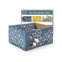 Kapalı Kediler İçin Doldurulabilir Çift Taraflı Kedi Scratcher Pad İle Ağır Karton Kedi Kazı Kazan Kutusu