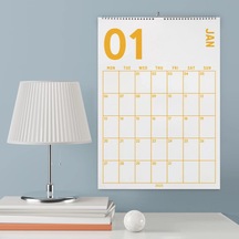 2027 Aylık Planlayıcı Duvar Takvimi, 33x48 Cm & A4 Spiralli Takvim, Organizer Takvim, Gökkuşağı Renk