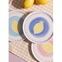 The Mia Itl0001 Italian Summer Pasta Tabağı 6lı Set 19 Cm Ekru