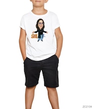 Ozzy Osbourne Cartoon Beyaz Çocuk Tişört