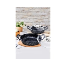 Oms 3286 4 Parça 18+22 Cm Döküm Omlet Sahan Seti Siyah Çok Renkli