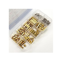 Htf 120 Adet M3 Metal Distans Vida Somun Seti Aralıyıcı Stand Off 10 Çeşit Şeffaf Çantada